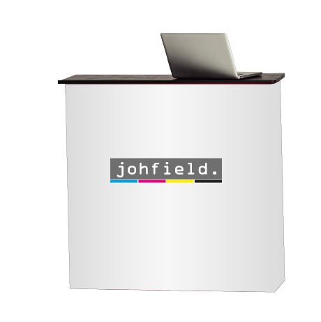 Textilfalttheke | B 106 cm x H 102 x T 36 cm | einseitig bedruckt