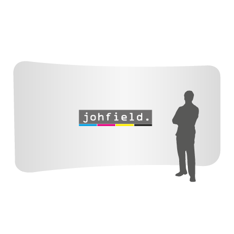 Textilwand ALU | 600er gebogen | einseitig bedruckt