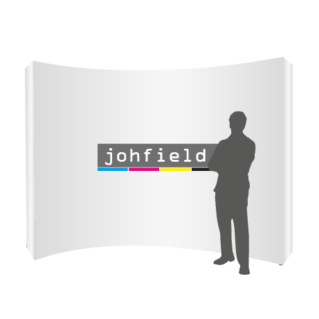 Textilfaltwand | 4 x 3 Felder gebogen | einseitig bedruckt